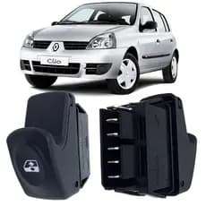 Botão Interruptor Vidro Elétrico LED Âmbar 6 Pinos Renault Clio 2000 - 2012