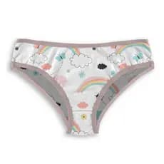 Calcinha Infantil Com Forro Algodão Menina Macio Juvenil Estampas Sortidas Ajuste Perfeito