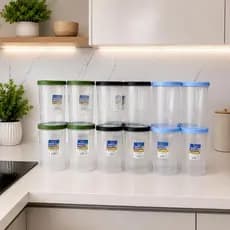 Jogos De Potes Mantimentos750ml Redondo TampaDe Rosca Hermeticos Porta Alimentos Cozinha Multiuso