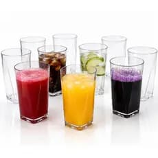 Kit Copo 450ml  Acrilico Para suco Agua festa Transparente Resistente Cozinha