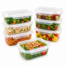 Kit  potes Marmita reutilizavel 850 litros com travas  hermetico freezer microondas
