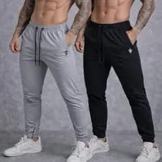 Calça Elastano Slim Masculina Esportiva Com Ziper na Barra P ao G1 Academia Treino Tactel