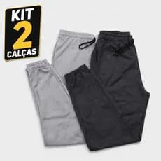KIT 2 Calça de Moletom  Feminina  - Calça peluciada adulto feminino