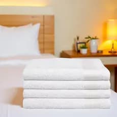 Kit 4 Toalha de Banho Gran Hotel Branca Grande 140x70 cm 100% Algodão Toque Macia/ Alta Absorçao