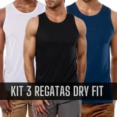 KT 3 REGATAS DRY FIT MASCULINA - CAMISETA FITNESS ACADEMIA
