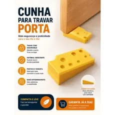 KIT COM 4 CUNHAS TRAVA PORTA Mais segurança e praticidade para o seu dia a dia!