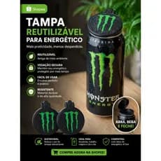 Tampa Reutilizável para Lata de Energético 473ml – Vedação Segura”