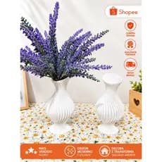 Vaso Decorativo Espiral 3D Branco – 18 cm