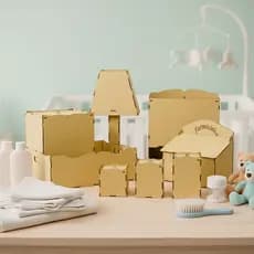 Kit Higiene 8 Peças Farmacinha Baby Mdf Cru Para Bebês Organização Decoração Quarto Criança
