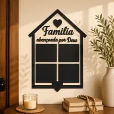 Quadro Decorativo Sala Moldura para Parede Família Mdf