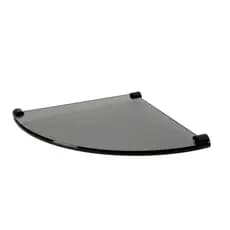 Prateleira Porta Shampoo De Canto - Vidro - 22x22cm (Linha Black)