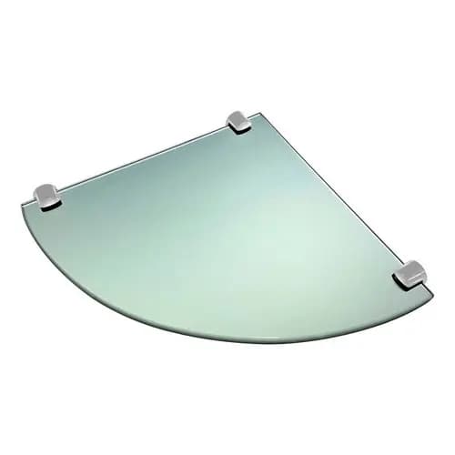 Prateleira De Canto - Vidro Verde - 22x22cm - 8mm