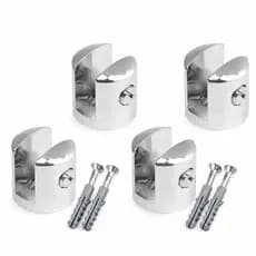 4 Suportes Fenda 4mm 6mm 8mm 10mm Pra Prateleira de Vidro