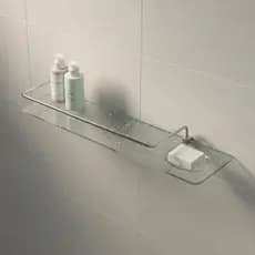 Porta Shampoo Com Saboneteira - Vidro - 40x10 8mm