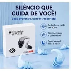 Dois conjuntos de quatro pontas auriculares de silicone com cancelamento de ruído, perfeitas para dormir, nadar, estudar