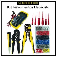 Alicate Desencapador Crimpar Descascador Terminal  Multímetro Digital Caneta Chaves Isoladas