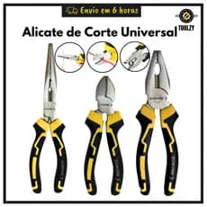 Alicate de Corte Universal de Bico Meia Cana Reto  8 polegadas profissional Eletricista