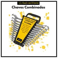 Jogo De Chaves Combinadas 06-22mm Kit Ferramentas Chave De Boca Combinada Crv