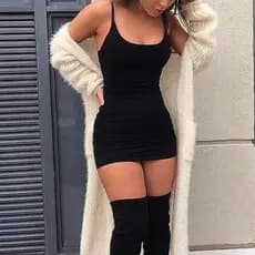 Vestido canelado curto Alcinha feminino