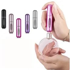 Kit 2 Unidades Porta Perfume Recarregável Portátil Spray 5ml Bolsa Necessaire Viagem