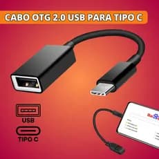 Adaptador Cabo Conector Otg Usb Fêmea 2.0 Para Usb Tipo C Macho