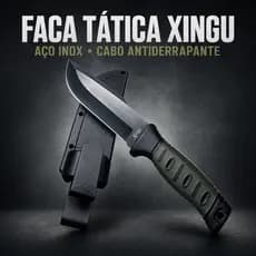 Faca Longa Esportiva Tática Edc Pesca Caça Pesca Bainha Rígida com clip removível