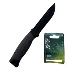 Faca  Esportiva Tática Edc Pesca Caça Bainha Rígida Com Clip De Cinto