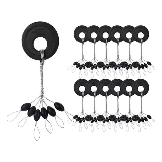 Kit C/60 Stopper Pesca Stop Borrachinhas Linha Trava Chumbo