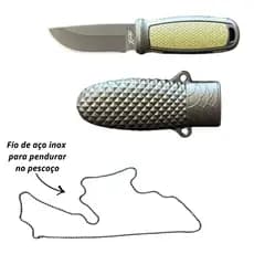 Faca de bolso xingu com cordão e bainha