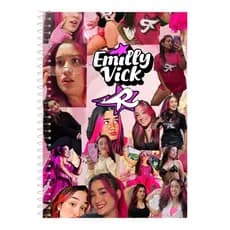 Caderno Universitário Emily Vick Premium – Capa Dura Reforçada 1, 10 ou 20 Matérias