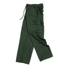 Calça Cargo sarja Larga Masculina Skate 5 Bolsos Fechamento Cordão Unisex