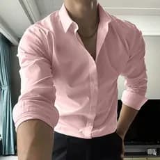 Camisa Social Masculina Manga Longa Lisa Com Botão Blusa Social Importado Confortável