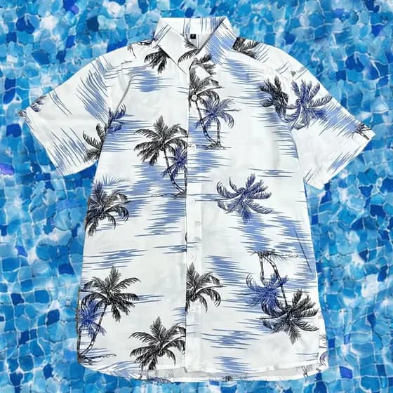 Camisa Viscose Floral Com Botão Masculina Para Casual e Praia Verão Havaiana FB-35 FB-33 FB-34