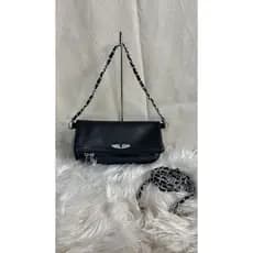 Bolsa Feminina Zíper Alça Transversal Removível Festa Inverno Neutra