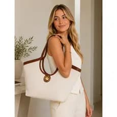 Bolsa Feminina Sacola Tote Inverno Casual Grande Concha Alça De Ombro