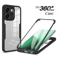 360 Caso De Proteção Completa Para OPPO A6X A6 A5 Pro Reno 15 14 13 Pro 12F 13F 14F 15F Tela Clara Com Capa De Silicone