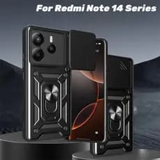 Capa para Xiaomi Redmi 15 15C 14C 13C Note 15 14 13 Pro Capa protetora antichoque com deslizamento para lente da câmera