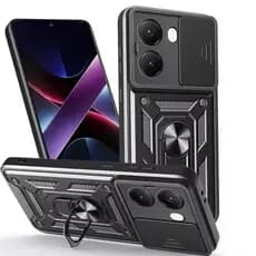 Casos Para Xiaomi Poco X8 M8 X7 X6 M7 M6 F8 Pro C85 C75 C65 Armadura À Prova De Choque Slide Câmera Lente Proteção Capa