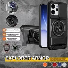 Para OPPO A6X A5 A6 Pro Reno 15 14 13 12 Pro 15F 14F 13F 12F Caso À Prova De Choque Slide Lente Da Câmera Armadura Capa