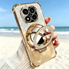 Luxo Chapeamento Magnético Suporte Caso De Telefone Para OPPO A6X A5 A6 Pro Reno 16 15 14 13 Pro 16F 15F 14F 13F Capa À