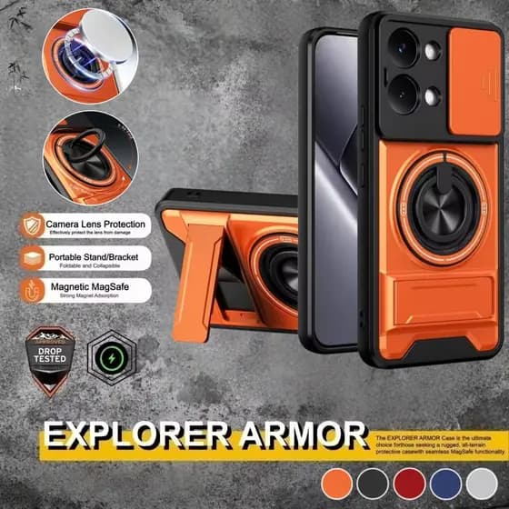 Para Xiaomi Poco X8 M8 M7 M6 X7 X6 F8 F7 Pro Poco C85 C75 C65 Caso À Prova De Choque Slide Lente Da Câmera Armadura Capa