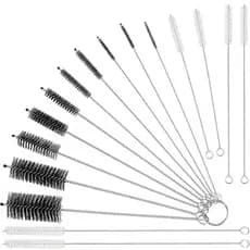 5/10 Pçs/Set Escovas De Limpeza De Tubo De Vidro De Palha De Náilon Escova Aço Inoxidável Garrafa De Tanque De Peixes Fe