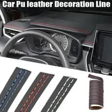 Interior Do Carro DIY Tiras De Couro Plutônio Tecido Guarnição Adesivos Proteção Para Porta Painel Decoração