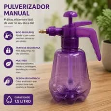 Pulverizador Pressão Manual 1,6L Horta Jardim E Limpeza De Cozinha Profissional - Sortida