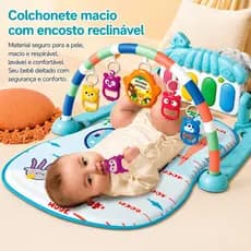 Tapete de Piano para Bebês com Música e Luz, Teclado de Piano para Crianças Interativo Educativo