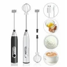 Batedor Misturador Mixer Elétrico para Bebidas Leite Café Clara de Ovos 2 em 1 Utensílios de Cozinha