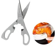 Tesoura Para Cortar Frango Aves Carnes Com Abridor de Garrafa Em Aço Inox Original Line