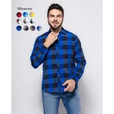 Camisa Social Xadrez Masculina Moda Versátil Feito Na China