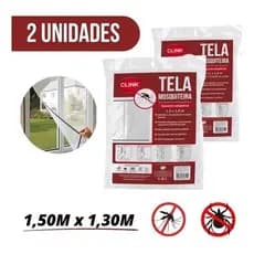 Kit 2 unidades 150x130cm Tela Mosquiteiro Anti-inseto Mosquito Janela Com Autocolante