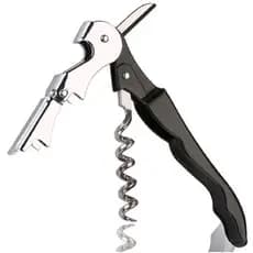 Abridor de Garrafas 12cm Simples Vinho Articulado Prático Metal Preto Saca Rolhas